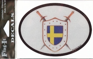 Sweden Swords and Shield Decal